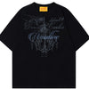 Men's Graphic Short Sleeve Oversized T-Shirt - Black
