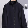 Men's Plus Size Fleece Full-Zip Jacket - Dark Blue