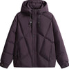 Men's Plus Size Diamond Quilted Hooded Puffer Jacket - Purple