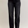Judy Blue Mid Rise Straight Western Seam Detail Jeans - BK