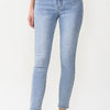 Lovervet Full Size Talia High Rise Crop Skinny Jeans - Light