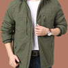 Men's Plus Size Lightweight Hooded Windproof Outdoor Jacket - Army Green