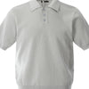 Men's Button Detail Short Sleeve Knit Polo - Gray