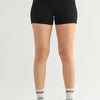 MONO B Ribbed Foldover Waist Shorts - BLACK