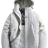 Men's Full Size Hooded Padded Winter Coat Plus Size - White