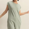 HYFVE Round Neck Cap Sleeve Relaxed Fit Breezy Romper - Sage