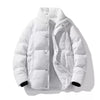 Men's Plus Size Warm Padded Puffer Jacket - White