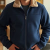 Men's Plus Size Zip Up Fleece Jacket - Blue