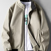 Men's Plus Size Casual Lightweight Bomber Jacket - Khaki