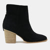 Beast Fashion Suede Point Toe Ankle Booties - Black