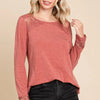 Super Lady Full Size Lace Detail Round Neck T-Shirt - Rust