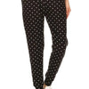 Leggings Depot Full Size Buttery Soft Polka Dot Joggers with Drawstring Plus Size - MULTI
