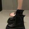 Lace Up Platform Boots - Black