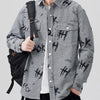 Men's Plus Size Button Up Long Sleeve Shirt - Blue