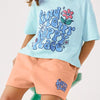 Children's Find Your Happy Place T-Shirt and Shorts Set - Pastel Blue