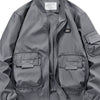 Men's Plus Size Casual Lightweight Bomber Jacket - Gray