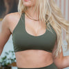 BRUSHED commit sports bra - Moss Ridge