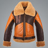 Aviator Sheepskin RAF Men B3 Shearling Bomber Leather Jacket - -