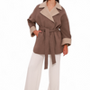 Sandro Cashmere Blend Overcoat in Latte - Latte