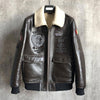 B3 Bomber Jacket Natural Sheep Fur Coat – Winter Warm Sheepskin Jacket - -