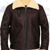 B3 Bomber Aviator Shearling Leather Jacket - -