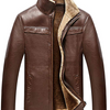 Brown Fur Leather Jacket - Brown