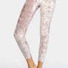 Velvet Cropped Leggings Made in USA - LAVENDER