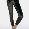 Velvet Cropped Leggings Made in USA - BLACK