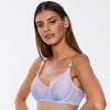 Kinga Digital Sheer Soft Balconette Bra - Lavender/Lilac