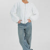 Light Quilted Demi-Season Jacket in White - White