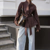 Eco Suede Jacket - Chocolate