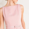 LIVING THE DREAM WOVEN MIDI DRESS - PINK