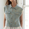 BLESSED LIFT DENIM VEST - LIGHT INDIGO