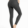 Heather Pocket Leggings Made in USA - Charcoal