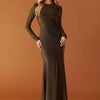 I'M TELLING YOU MERMAID MAXI DRESS - BLACK/GOLD