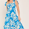 TROPICALLY YOURS WOVEN MAXI DRESS - BLUE