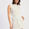 Olivia Top - Off White Black Stripe