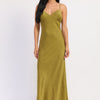 Amara Satin Maxi Dress - Avocado