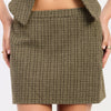 Lunelle Mini Skirt - Olive Grey Flannel