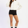 Paris Jacket - Off White Black Polka Dot