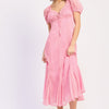 Bellis Midi Dress - Pink