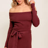 ALL A FANTASY SWEATER MIDI DRESS - BROWN