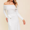 ALL A FANTASY SWEATER MIDI DRESS - IVORY