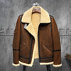 Men’s B3 Shearling Dark Brown Leather Jacket - Brown