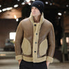 New B3 Brown RAF Flight Sheepskin Leather Jacket - Brown
