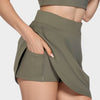 Built-in Pocket Short Tennis Skirt Made in USA - Olive