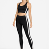 Side Split Yoga Leggings Made in USA - Black
