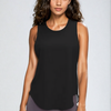 Split Back Tank Top - Black