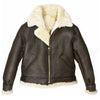 Women’s Brown Aviator Fur Shearling Leather Jacket - Brown