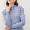Be Cool Mock Neck Long Sleeve T-Shirt - Vintage Blue